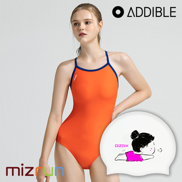 애디블 / 여자 수영복 세트 ASWOR026 + 디자인 수모 증정