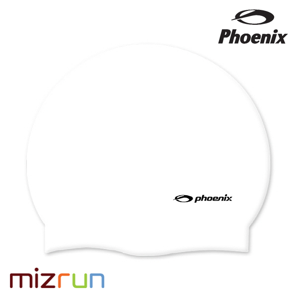 피닉스 실리콘 로고 수영모 솔리드형 PSC-01 화이트