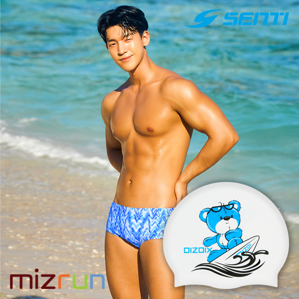 센티 / 남자 세미 숏사각 수영복 플루토 BL MSP-23470 + 디자인 수모 증정