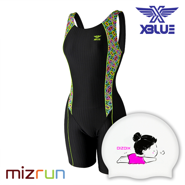 엑스블루 / 여자 수영복 세트 XWU-5031-13 + 디자인 수모 증정