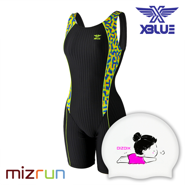 엑스블루 / 여자 수영복 세트 XWU-5031-16 + 디자인 수모 증정