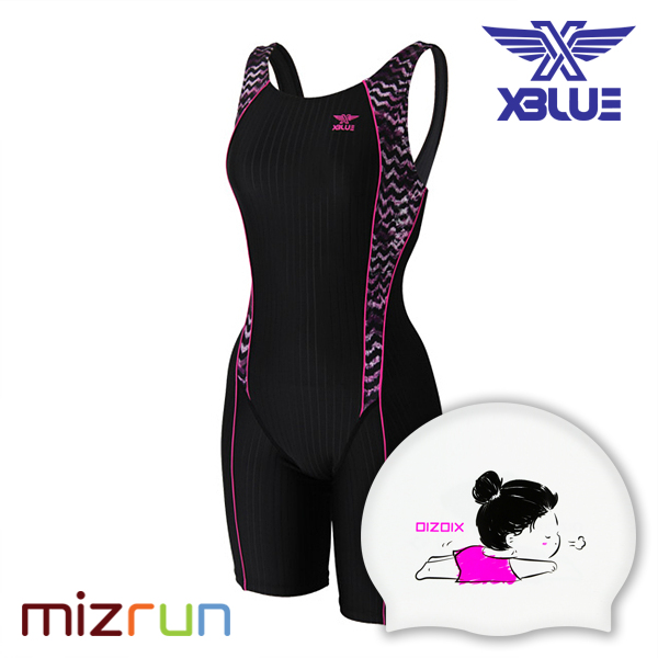 엑스블루 / 여자 수영복 세트 XWU-5031-5 + 디자인 수모 증정