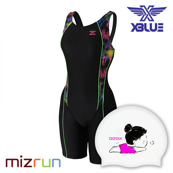 엑스블루 / 여자 수영복 세트 XWU-5031-6 + 디자인 수모 증정
