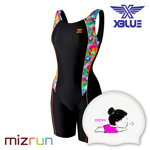 엑스블루 / 여자 수영복 세트 XWU-5031-9 + 디자인 수모 증정